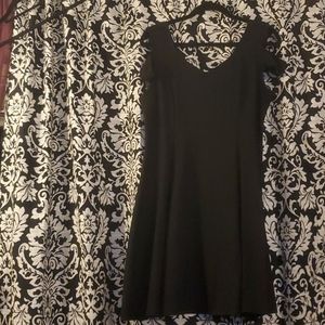 Black cold shoulder dress